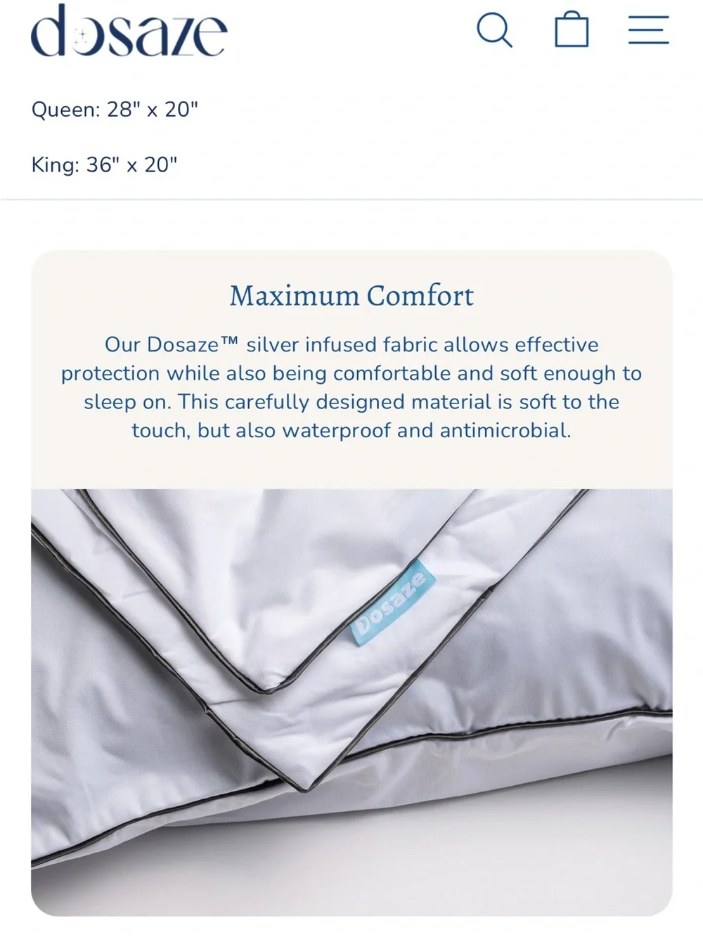 Dosaze pillow protector